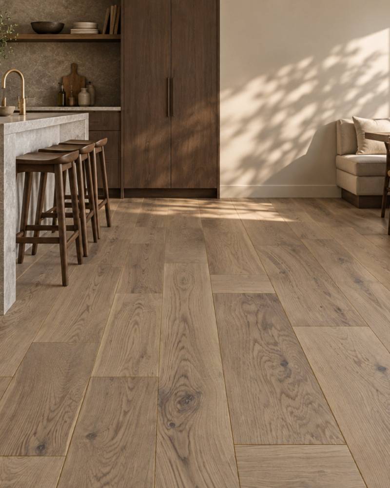 Инженерная доска Amber Wood Дуб Мёд и зола