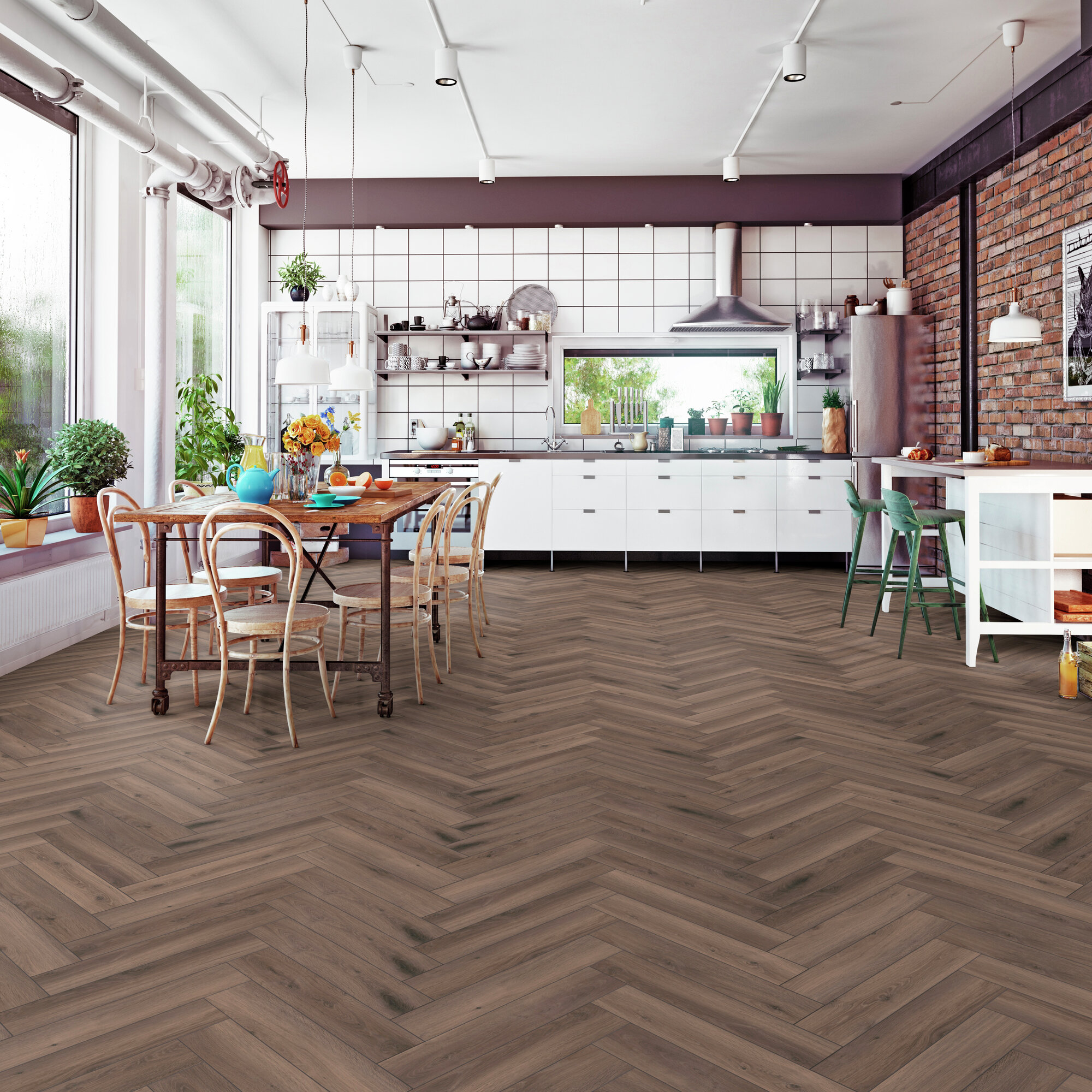 Ламинат Kronotex Herringbone Ferrara Oak