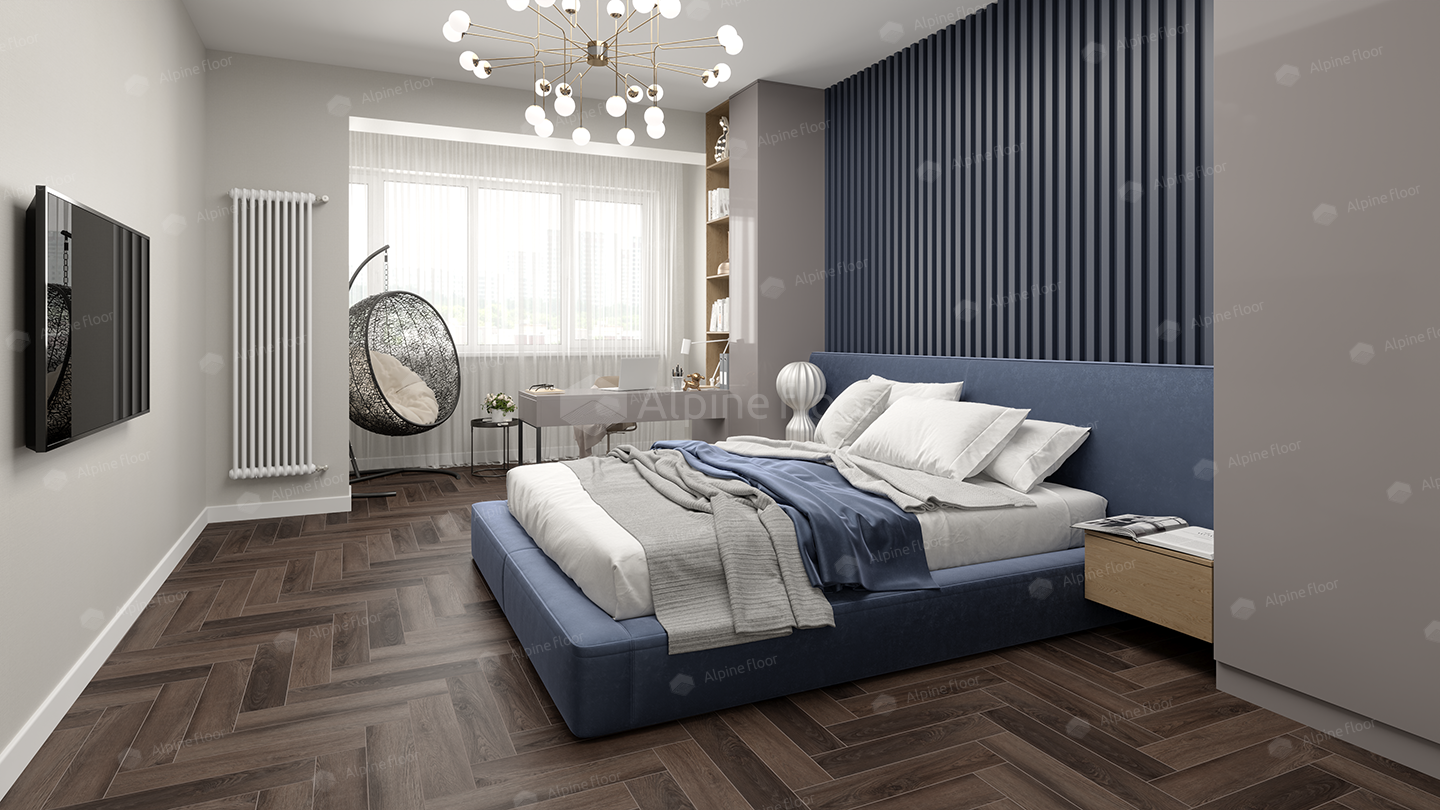 Кварц-винил Alpine Floor Паркет LVT (виниловая плитка) Фафнир