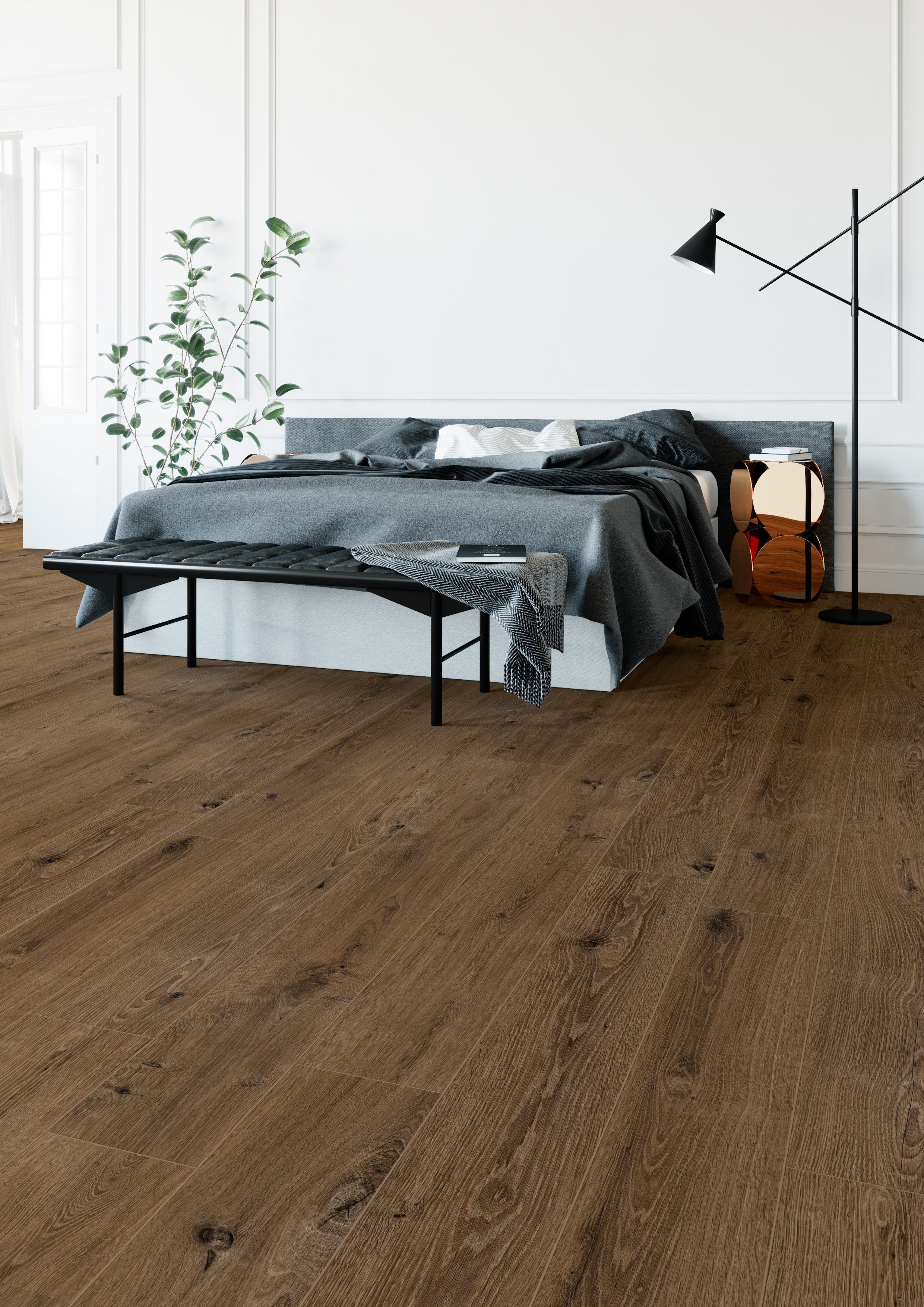 Кварц-винил Clix Floor Classic Plank Дуб Элегантный темно-коричневый