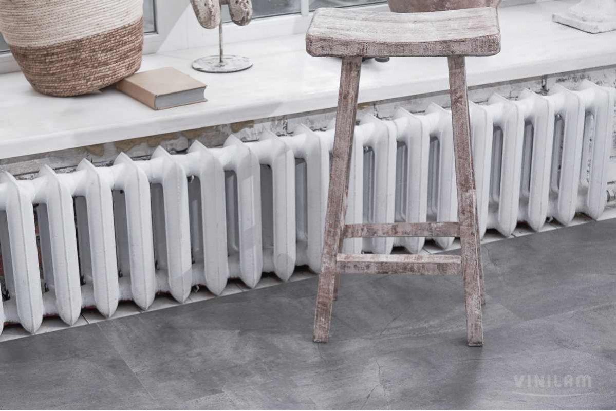 SPC ламинат Vinilam Ceramo Stone Серый Бетон