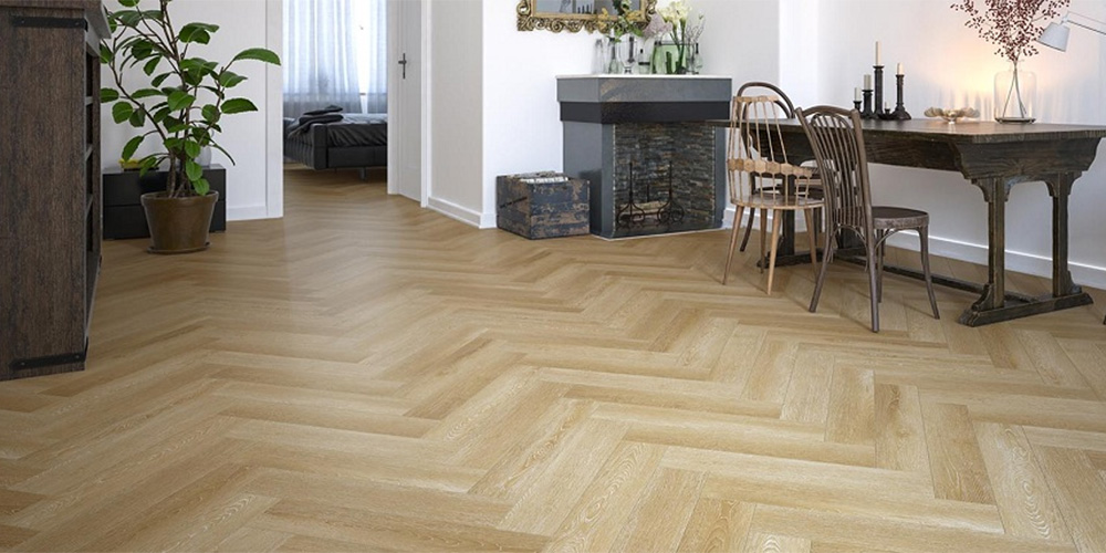 SPC ламинат FirmFit Herringbone Дуб натуральный браш