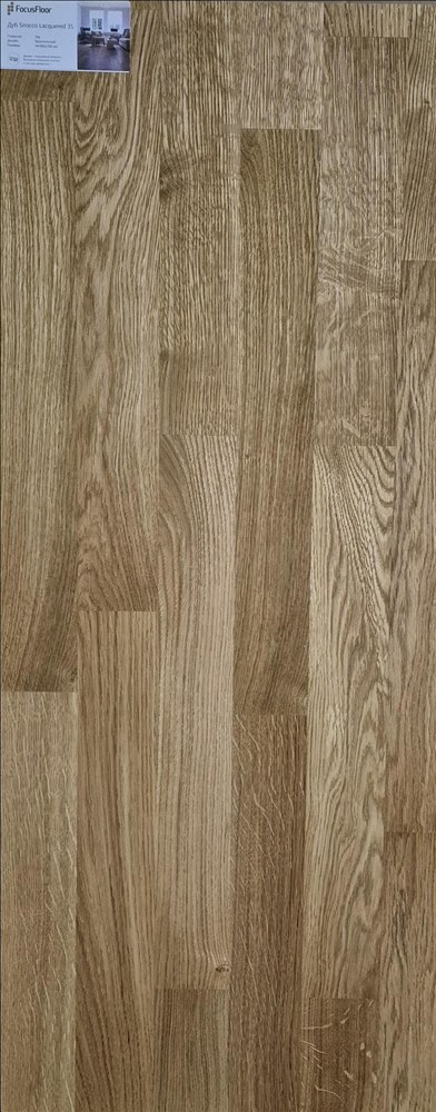 Паркетная доска FocusFloor 3-полосная Дуб Сирокко лак 3П Паркетная доска FocusFloor 3-полосная Дуб Сирокко лак 3П