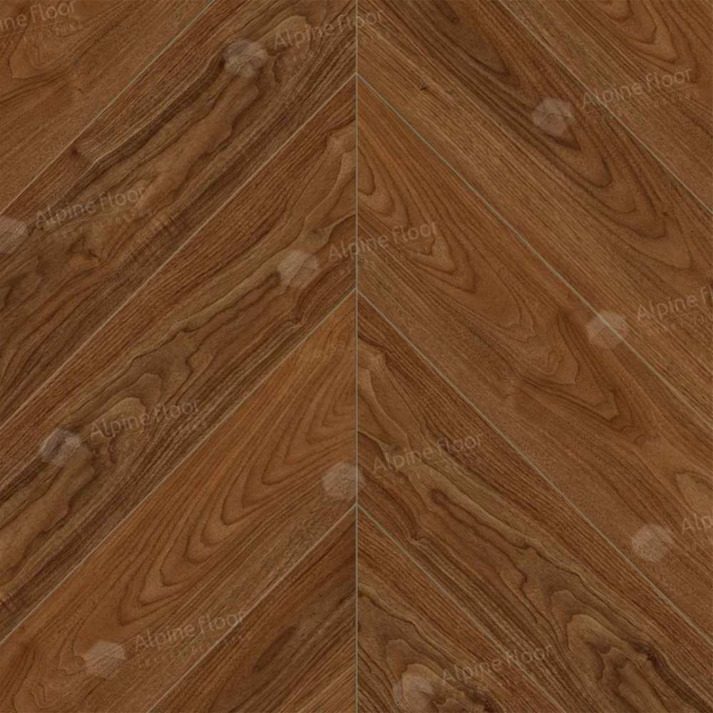 Паркет Ёлка Alpine Floor Альпийский шеврон (Chevron Alpine) Орех Нойер