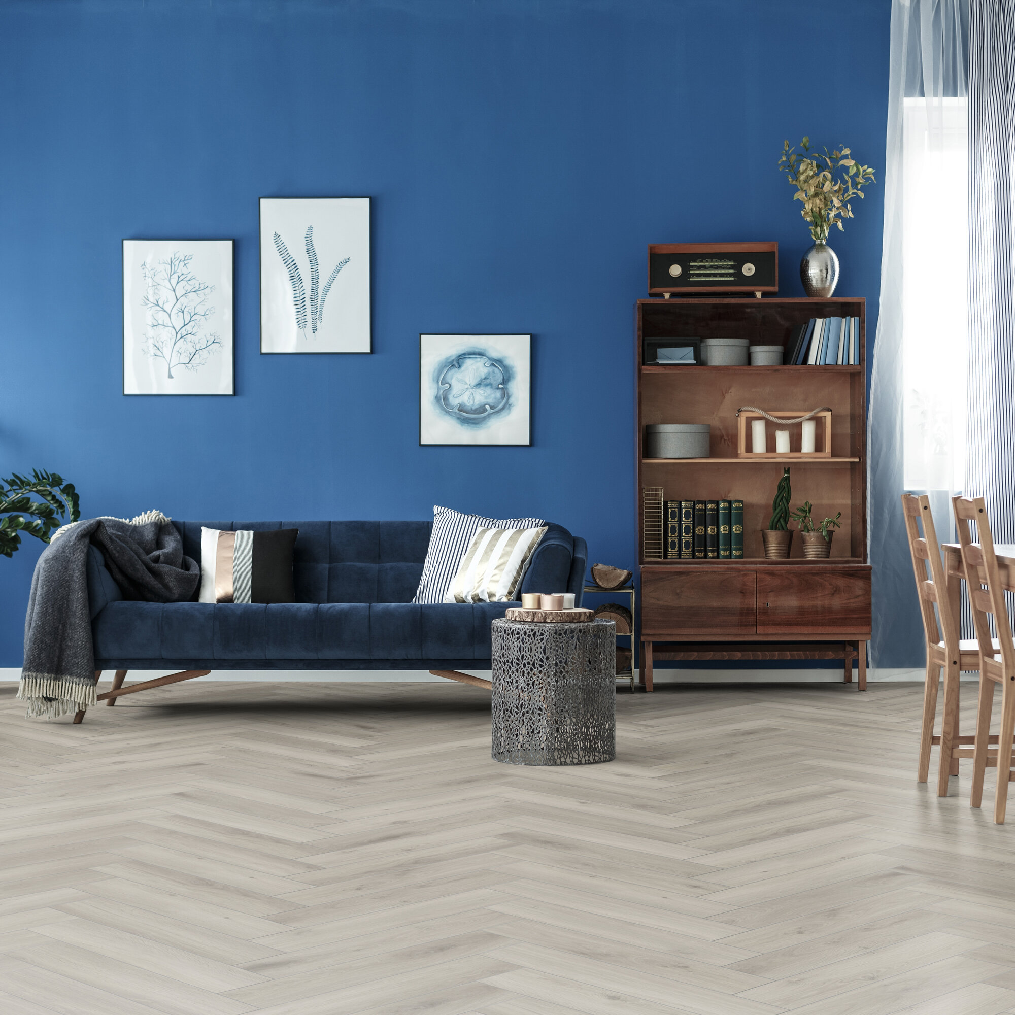 Ламинат Kronotex Herringbone Серебряный дуб