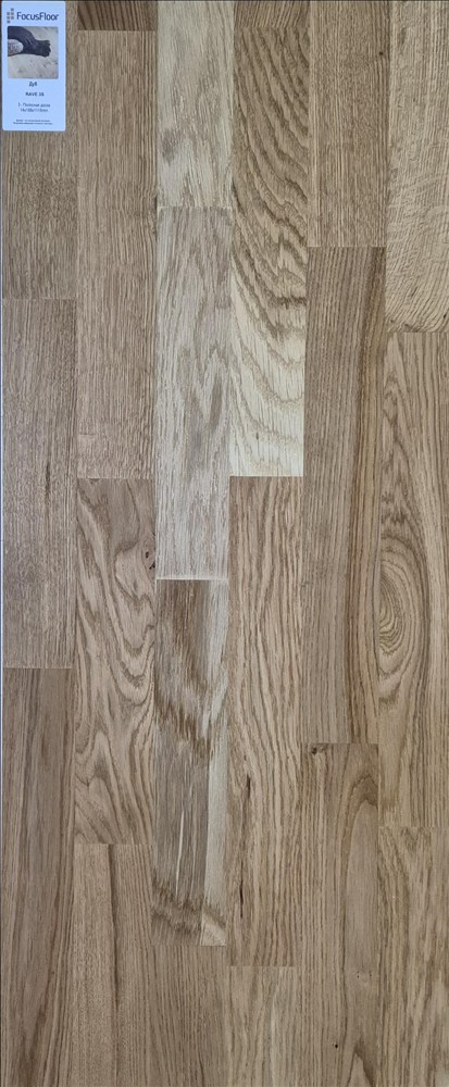 Паркетная доска FocusFloor Smart (3-полосная) Дуб Классик (Рейв)