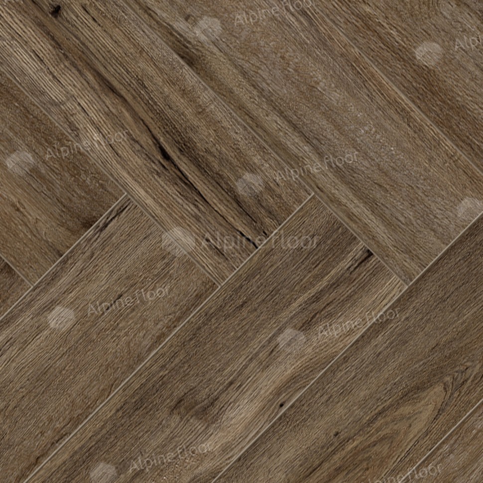 Ламинат Alpine Floor Herringbone 12 PRO Дуб Бордо
