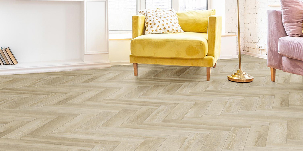 SPC ламинат FirmFit Herringbone Дуб светлый браш