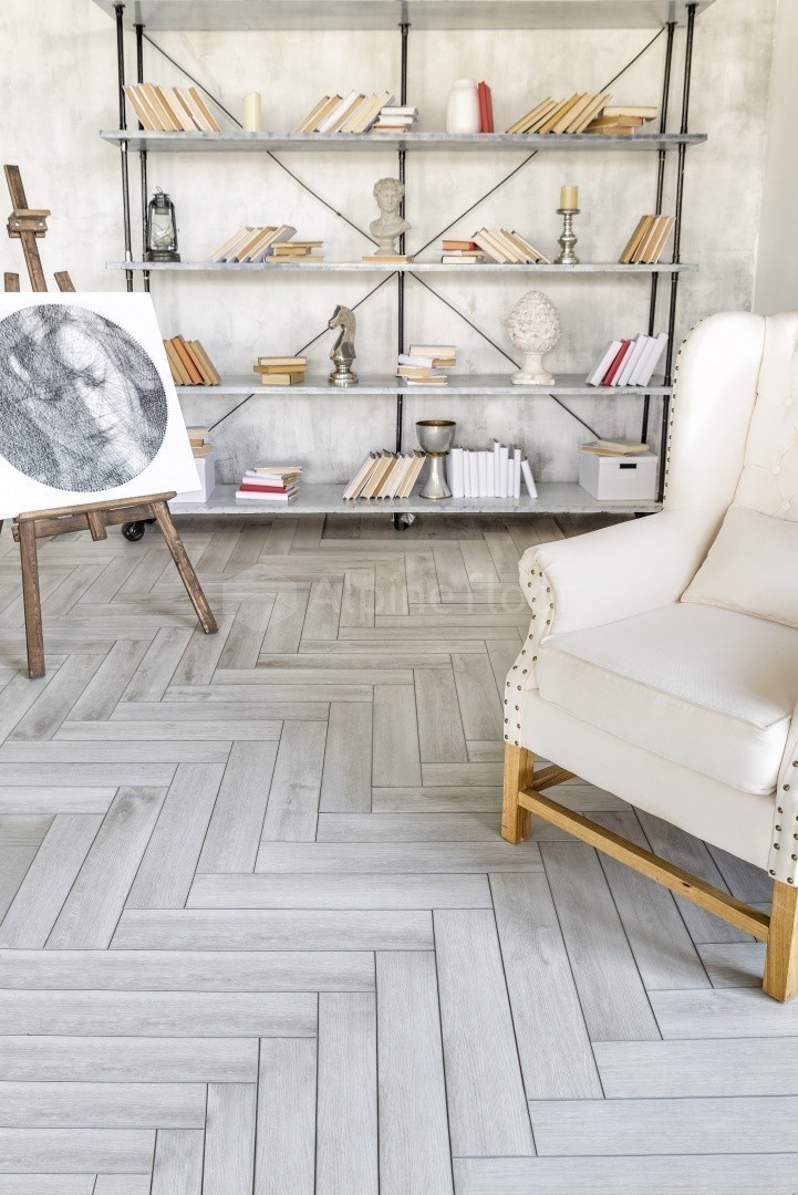 SPC ламинат Alpine Floor Expressive Parquet Снежная лавина
